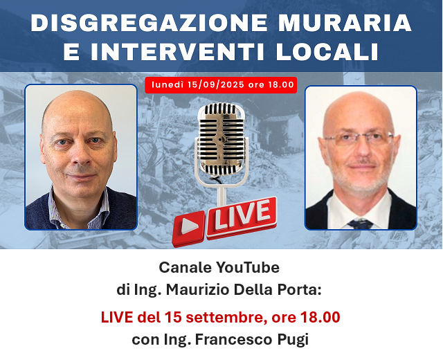 Disgregazione muraria: video Ing. Francesco Pugi