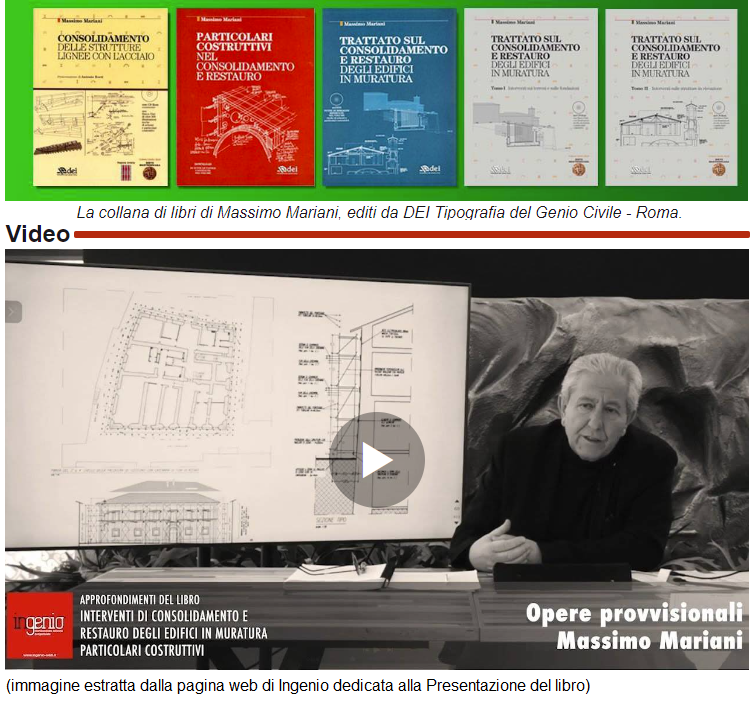 Massimo Mariani: Consolidamento e Restauro degli edifici in muratura