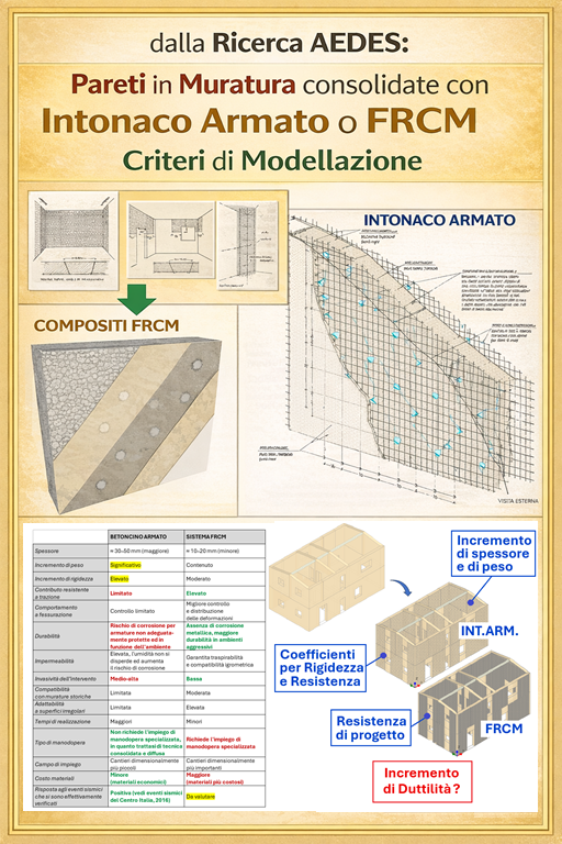 Intonaco Armato o FRCM: Criteri di Modellazione